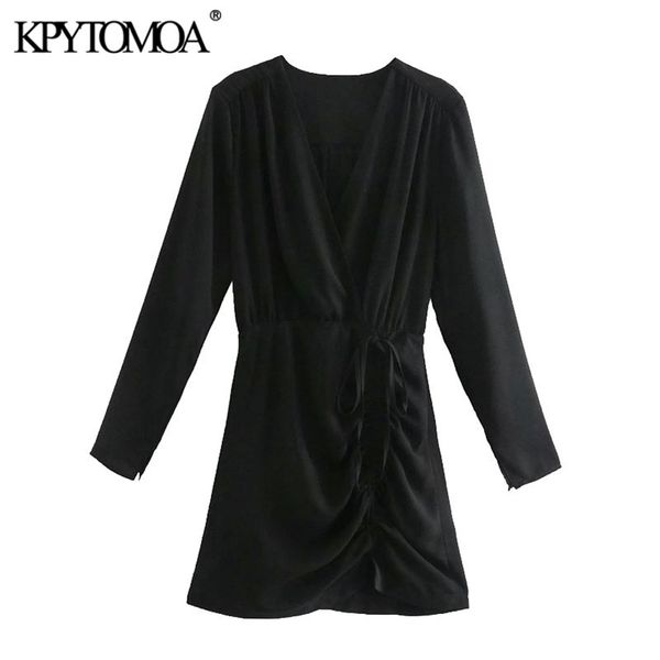 women chic fashion with drawstring pleated black mini dress vintage v neck long sleeve female dresses vestidos 210420, Black;gray
women chic fashion with drawstring pleated black mini dress vintage v neck long sleeve female dresses vestidos 210420, Black;gray