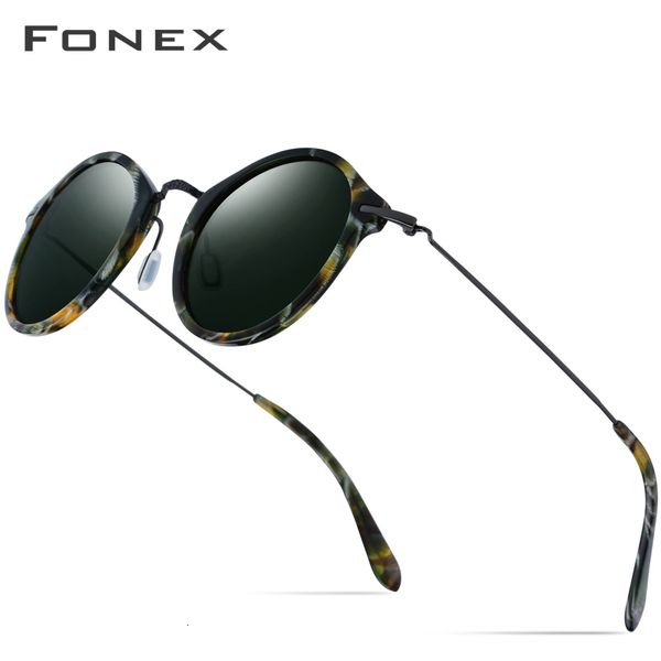 sunglasses fashion fonex elastic b titanium polarized women brand designer vintage round glasses for men retro acetate glass, White;black
sunglasses fashion fonex elastic b titanium polarized women brand designer vintage round glasses for men retro acetate glass, White;black