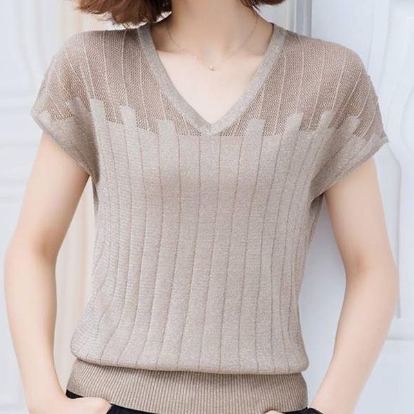 women's blouses & shirts blusas women mujer de moda 2021 verano short sleeve blouse v-neck hollow knitted shirt e803, White
women's blouses & shirts blusas women mujer de moda 2021 verano short sleeve blouse v-neck hollow knitted shirt e803, White