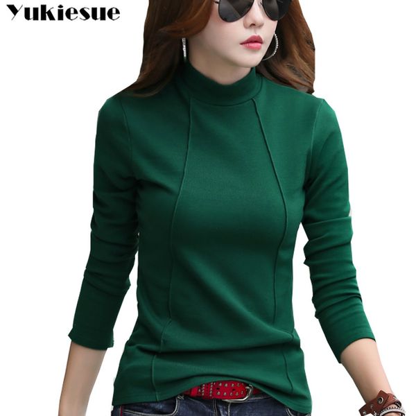 t shirt plus size women autumn winter fashion female long sleeve turtleneck cotton slim elegant t-shirts plus size 210518, White
t shirt plus size women autumn winter fashion female long sleeve turtleneck cotton slim elegant t-shirts plus size 210518, White