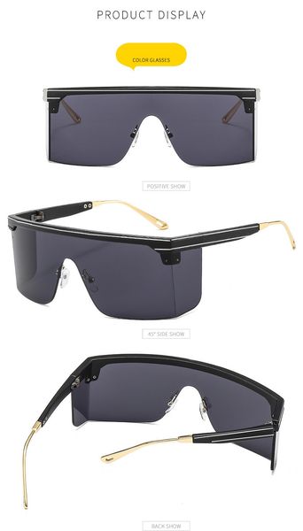 fashion brand sunglasses uv protection half-frame one-piece classic protective side eye protections design, White;black
fashion brand sunglasses uv protection half-frame one-piece classic protective side eye protections design, White;black