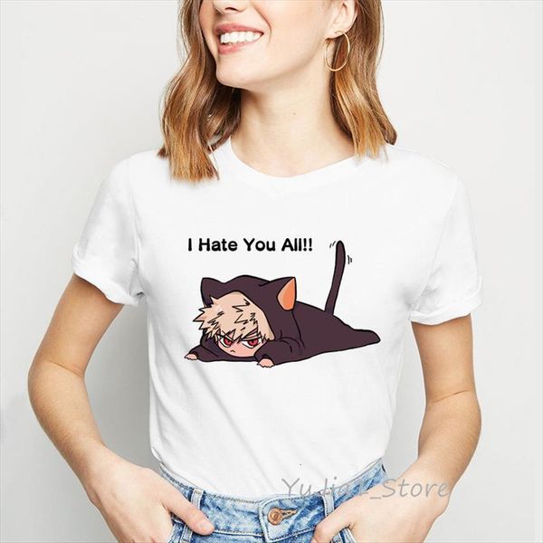 my hero academia funny women t shirts anime i hate you letter print shirt femme harajuku kawaii clothes female, White
my hero academia funny women t shirts anime i hate you letter print shirt femme harajuku kawaii clothes female, White