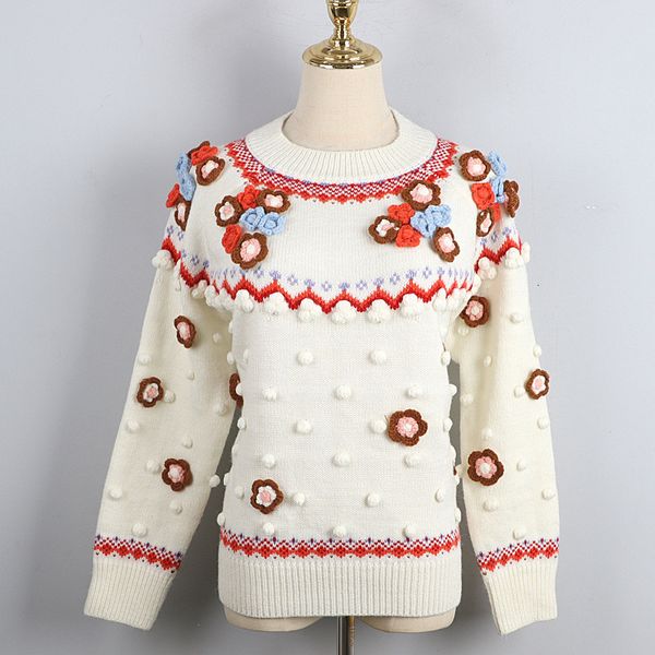 women's sweaters runway women winter ugly christmas sweater 3d flower loose autumn knitwear coat casual clothes l1sd, White;black
women's sweaters runway women winter ugly christmas sweater 3d flower loose autumn knitwear coat casual clothes l1sd, White;black