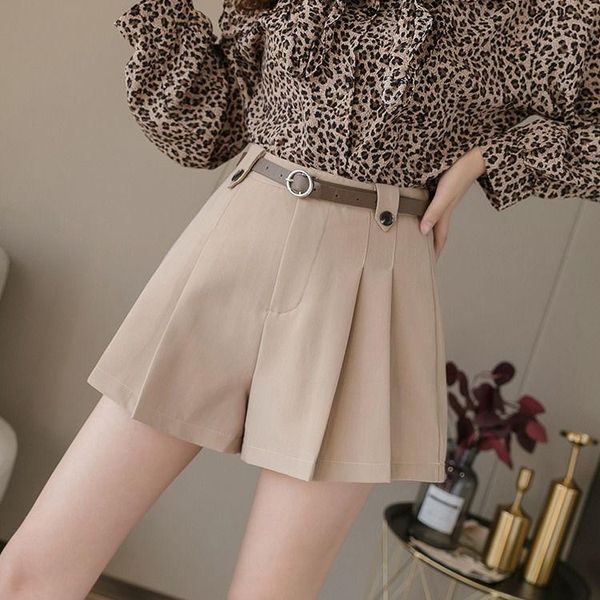 spring summer korean brief design office lady high waist solid loose wide leg pleated suit shorts with belt p14 women's, White;black
spring summer korean brief design office lady high waist solid loose wide leg pleated suit shorts with belt p14 women's, White;black