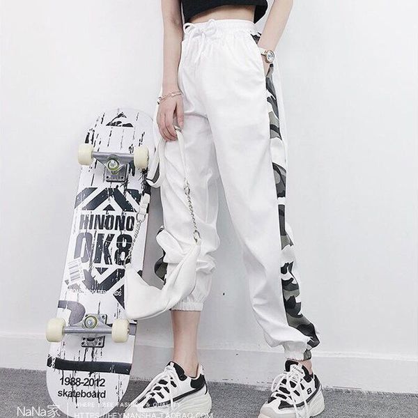 women's pants & capris harem high waist pockets women cargo loose streetwear baggy tactical casual trouser hip hop joggers, Black;white
women's pants & capris harem high waist pockets women cargo loose streetwear baggy tactical casual trouser hip hop joggers, Black;white