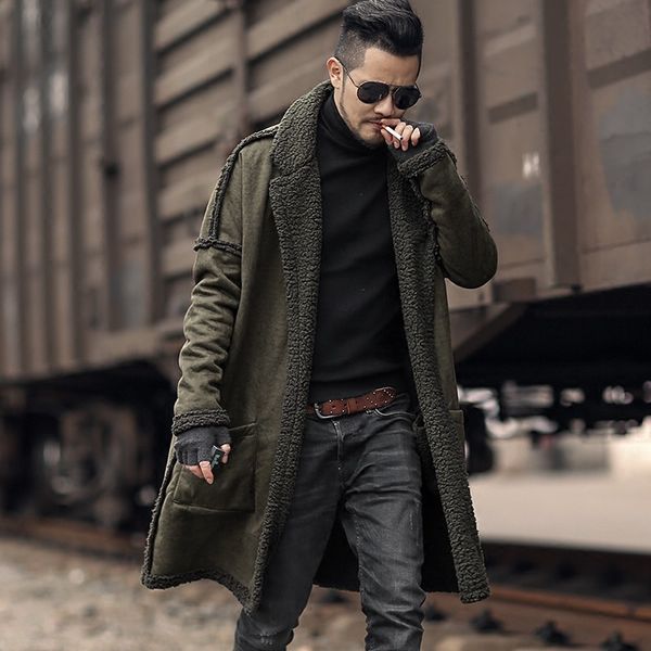 Men's plus size Outerwear Long Warm Plush Coat Double Side Fur One Fleece Loose Over, Gray
Men's plus size Outerwear Long Warm Plush Coat Double Side Fur One Fleece Loose Over, Gray