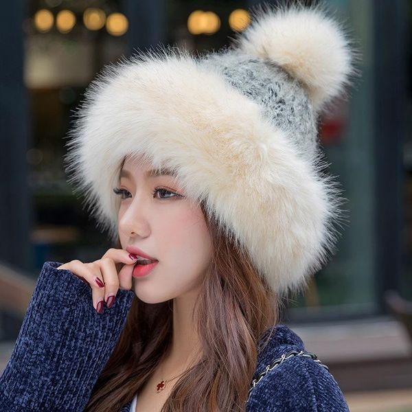 stylish women fluffy hat knitted beanies winter ski hats weaving mongolia cap for outdoor sec88, Black;white
stylish women fluffy hat knitted beanies winter ski hats weaving mongolia cap for outdoor sec88, Black;white