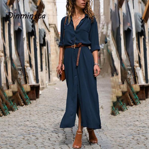 casual dresses dinminsta button long summer shirt 2021 office lady vintage maxi women dress v neck chiffon vestidos festa, Black;gray
casual dresses dinminsta button long summer shirt 2021 office lady vintage maxi women dress v neck chiffon vestidos festa, Black;gray