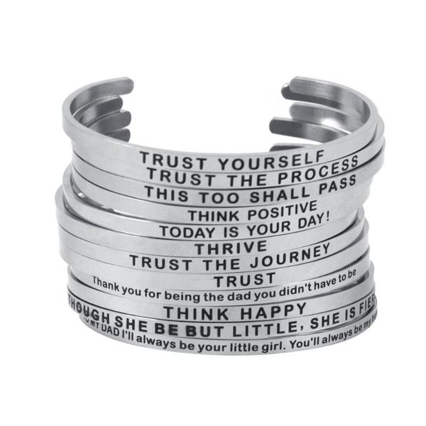 bangle 4mm stainless steel positive inspirational bracelet engraved quote mantra & cuff for women gift, Black
bangle 4mm stainless steel positive inspirational bracelet engraved quote mantra & cuff for women gift, Black