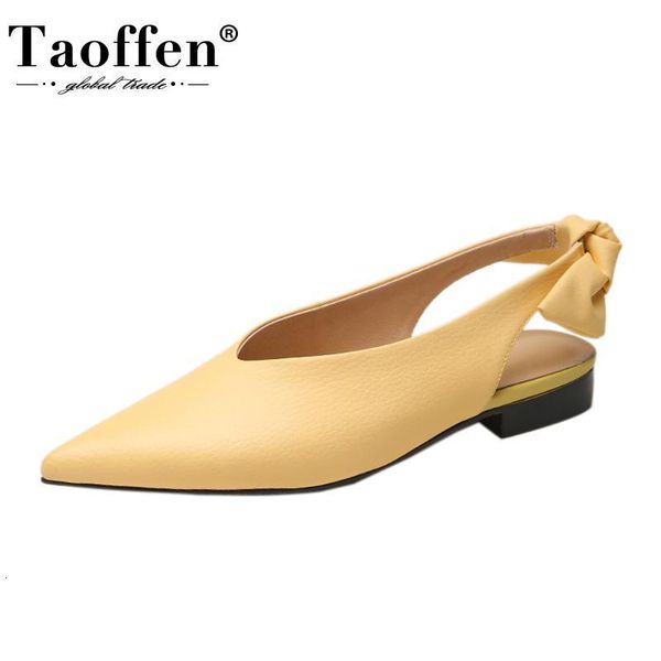 sandals taoffen women flat shoes cow leather pointed toe bow tie fashion spring for daily footwear size 34-40 z6y9, Black
sandals taoffen women flat shoes cow leather pointed toe bow tie fashion spring for daily footwear size 34-40 z6y9, Black