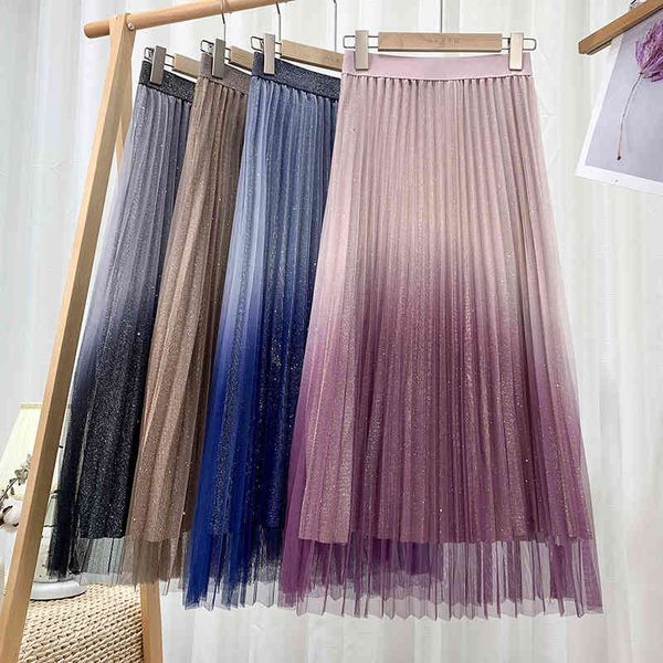 skirts spring gradient fairy shiny a-line pleated maxi gauze metallic purple blue long tulle skirts, Black
skirts spring gradient fairy shiny a-line pleated maxi gauze metallic purple blue long tulle skirts, Black