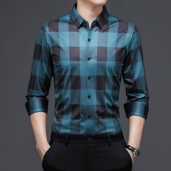 2021 spring and autumn long sleeve checkered shirt dad's thin fashion men's wear, Black
2021 spring and autumn long sleeve checkered shirt dad's thin fashion men's wear, Black