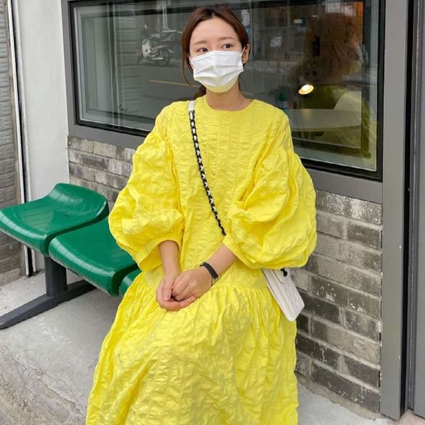 casual dresses dress women clothesage reducing soft yellow white round neck wrinkle design loose lantern sleeve swing n3i5, Black;gray
casual dresses dress women clothesage reducing soft yellow white round neck wrinkle design loose lantern sleeve swing n3i5, Black;gray