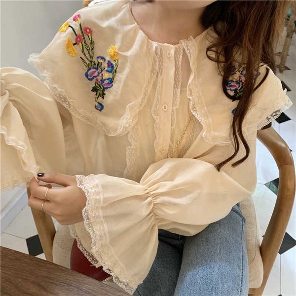 embroidery long sleeve shirts floral button autumn women office work wear elegant blouse 210601, White
embroidery long sleeve shirts floral button autumn women office work wear elegant blouse 210601, White