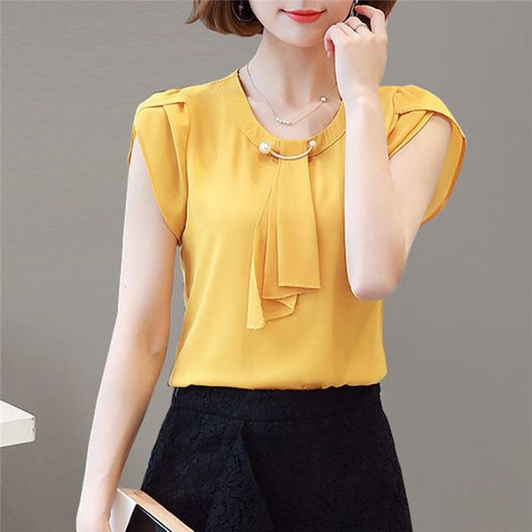 women's blouses & shirts summer blouse women chiffon shirt office work slim short sleeve korean bow neck ruffle yellow red blusas, White
women's blouses & shirts summer blouse women chiffon shirt office work slim short sleeve korean bow neck ruffle yellow red blusas, White