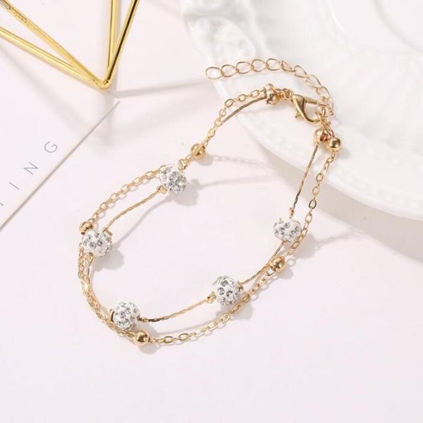 anklets women's fine jewelry golden double layered elegant show temperament with shiny bright stone fashion stylish 2021, Red;blue
anklets women's fine jewelry golden double layered elegant show temperament with shiny bright stone fashion stylish 2021, Red;blue