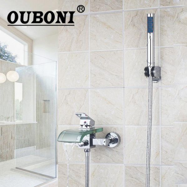 bathroom bathtub faucets chrome brass handle wall mounted waterfall clear glass spout with handheld shower tap mixer set sets
bathroom bathtub faucets chrome brass handle wall mounted waterfall clear glass spout with handheld shower tap mixer set sets