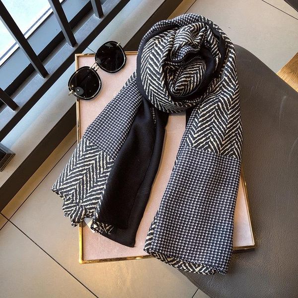 scarves ouoi spring and autumn style retro striped plaid cotton scarf silk women winter warm gauze shawl, Blue;gray
scarves ouoi spring and autumn style retro striped plaid cotton scarf silk women winter warm gauze shawl, Blue;gray