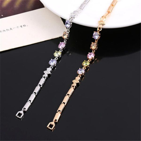 charm bracelets trendy colors round cubic zirconia bracelet for women 2021 fine jewelry statement female party club ladies accessories, Golden;silver
charm bracelets trendy colors round cubic zirconia bracelet for women 2021 fine jewelry statement female party club ladies accessories, Golden;silver