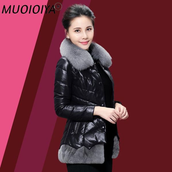 women's leather & faux natural sheepskin coat female winter genuine women real fur collar short down coats warm outwear 2022 lwl1206, Black
women's leather & faux natural sheepskin coat female winter genuine women real fur collar short down coats warm outwear 2022 lwl1206, Black
