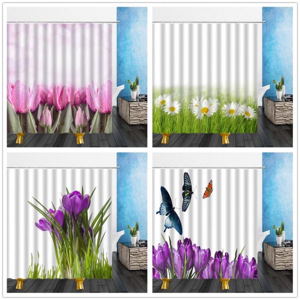 flowers shower curtains spring green leaf butterfly bathroom decor waterproof bath curtain 3d printing polyester cloth with hook
flowers shower curtains spring green leaf butterfly bathroom decor waterproof bath curtain 3d printing polyester cloth with hook