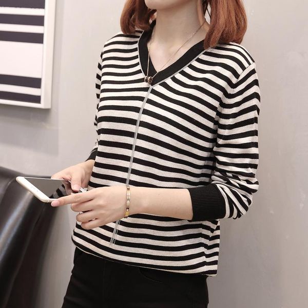 women's sweaters oversized 2xl 3xl women sweater and pullovers 2021 autumn v-neck long-sleeved thin loose casual female pulls outwear, White;black
women's sweaters oversized 2xl 3xl women sweater and pullovers 2021 autumn v-neck long-sleeved thin loose casual female pulls outwear, White;black