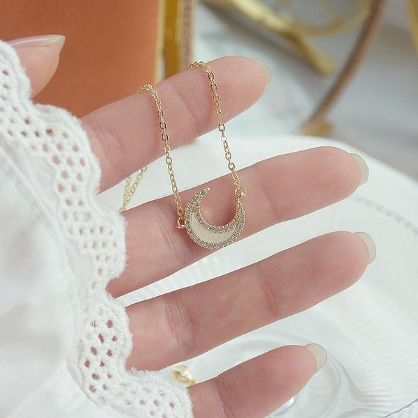 chains 2021 fashion brand jewelry elegant crystal moon pendant&necklaces for women delicate zirconia charm choker necklaces, Silver
chains 2021 fashion brand jewelry elegant crystal moon pendant&necklaces for women delicate zirconia charm choker necklaces, Silver