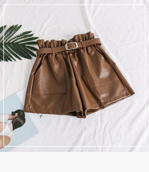 design fashion women high waist with belt sashes wide leg bubble flower pu leather shorts plus size sml women's, White;black
design fashion women high waist with belt sashes wide leg bubble flower pu leather shorts plus size sml women's, White;black