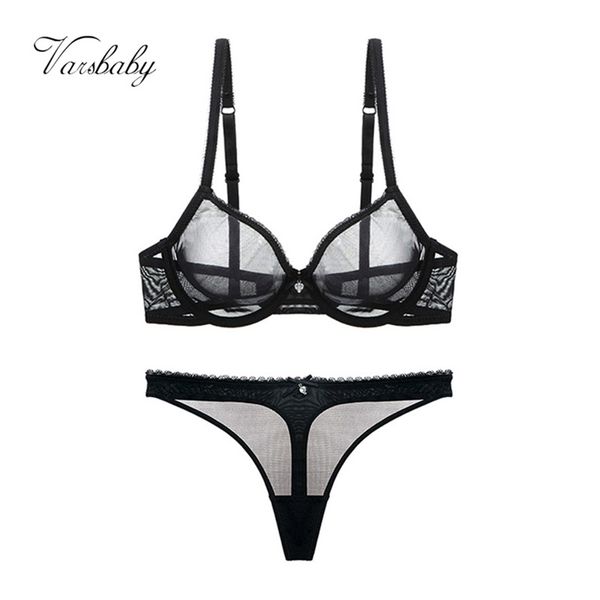 varsbaby lace unlined underwear set solid transparent three quarters yarn thong plus size bra set 211104, Red;black
varsbaby lace unlined underwear set solid transparent three quarters yarn thong plus size bra set 211104, Red;black