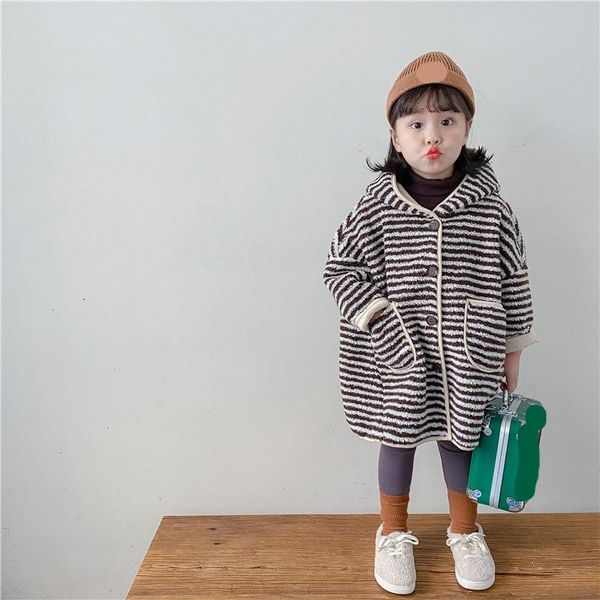 jackets girl hooded striped winter fleece warm thick toddler kids clothes children jacket for baby girls outerwear coat, Blue;gray
jackets girl hooded striped winter fleece warm thick toddler kids clothes children jacket for baby girls outerwear coat, Blue;gray