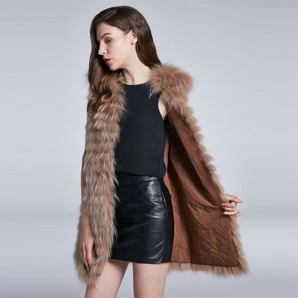 women's fur & faux real coat natural raccoon dog female winter warm jacket fashion stitching design sleeveless vest 2021 discount, Black
women's fur & faux real coat natural raccoon dog female winter warm jacket fashion stitching design sleeveless vest 2021 discount, Black