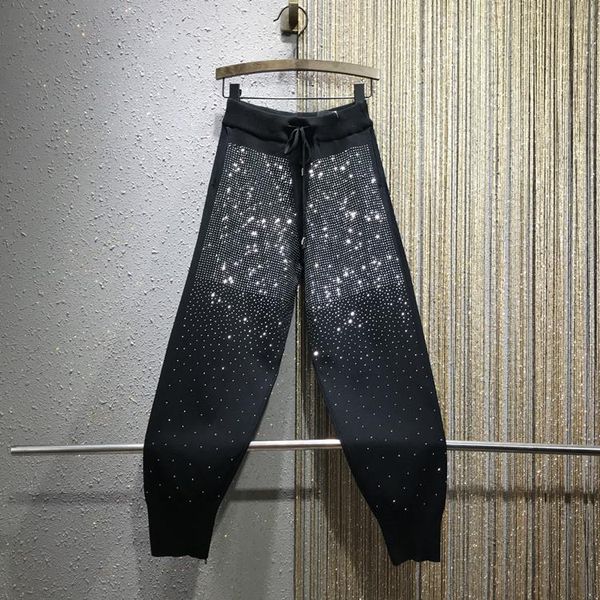 women's pants & capris europe station autumn and winter thickened knitting leisure rhinestones elastic waist loose slimming wool harlan, Black;white
women's pants & capris europe station autumn and winter thickened knitting leisure rhinestones elastic waist loose slimming wool harlan, Black;white