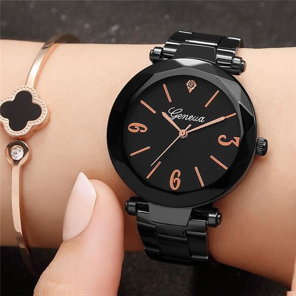 wristwatches geneva watch stainless steel women diamond clock ladies wrist watches relogio feminino femme, Slivery;brown
wristwatches geneva watch stainless steel women diamond clock ladies wrist watches relogio feminino femme, Slivery;brown