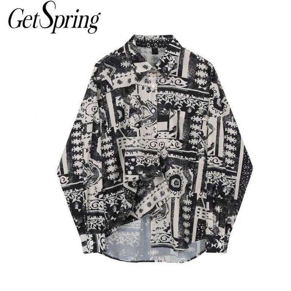 getspring women blouse shirt long sleeve printing women's summer s loose vintage fashion 210601, White
getspring women blouse shirt long sleeve printing women's summer s loose vintage fashion 210601, White