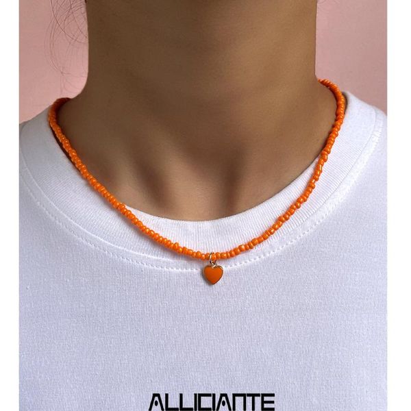 chains boho handmade rice bead love heart enamel charm necklace for women fashion colorful necklaces minimalist jewelry gifts, Silver
chains boho handmade rice bead love heart enamel charm necklace for women fashion colorful necklaces minimalist jewelry gifts, Silver
