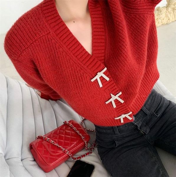 women's knits & tees limiguyue vintage knitted cardigans women sweater autumn winter long sleeve v-neck red black gentle chic short co, White
women's knits & tees limiguyue vintage knitted cardigans women sweater autumn winter long sleeve v-neck red black gentle chic short co, White