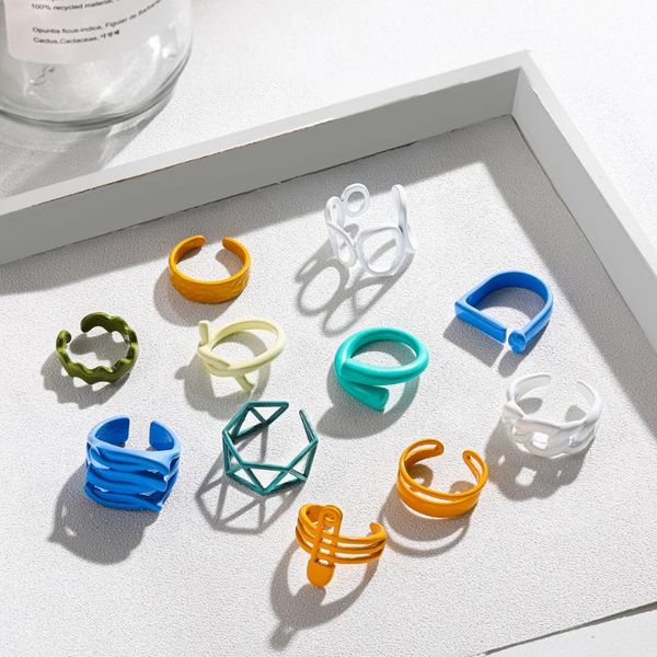 wedding rings korean candy color metal dripping oil open for women hand-painted thread twisted chain irregular party jewelry gifts, Slivery;golden
wedding rings korean candy color metal dripping oil open for women hand-painted thread twisted chain irregular party jewelry gifts, Slivery;golden
