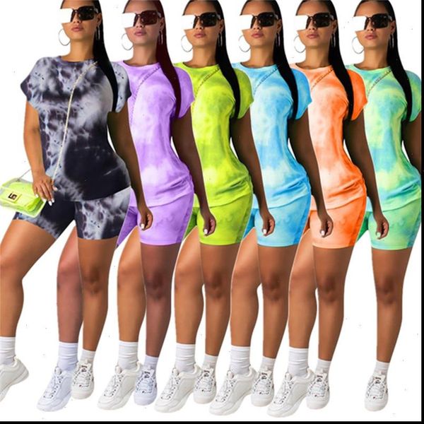 women tracksuits summer gradient tie dye round neck suit two piece set casual short sleeve tracksuit clothes for, Gray
women tracksuits summer gradient tie dye round neck suit two piece set casual short sleeve tracksuit clothes for, Gray