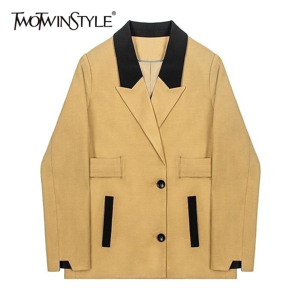 patchwork elegant blazer for women notched long sleeve casual blazers female fashion clothing autumn stylish 210524, White;black
patchwork elegant blazer for women notched long sleeve casual blazers female fashion clothing autumn stylish 210524, White;black