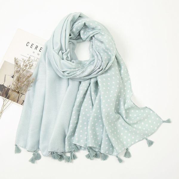 tassel travel ethnic style shawl cotton linen spring and autumn leisure womens polka dot warm scarf sunscreen f no. 4, Blue;gray
tassel travel ethnic style shawl cotton linen spring and autumn leisure womens polka dot warm scarf sunscreen f no. 4, Blue;gray