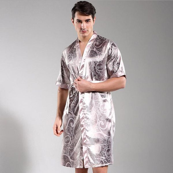 men's sleepwear arrival print long warm nightgowns short sleeve v-neck mens dressing gown satin sleep lounge robes men robe dragon, Black;brown
men's sleepwear arrival print long warm nightgowns short sleeve v-neck mens dressing gown satin sleep lounge robes men robe dragon, Black;brown