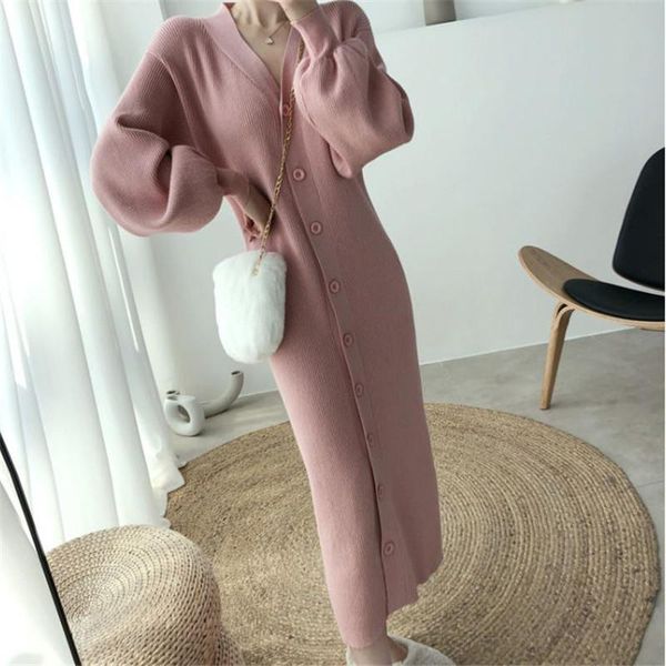 casual dresses women dress v-neck lantern sleeve knitted midi sweater long autumn winter spring vestido de mujer, Black;gray
casual dresses women dress v-neck lantern sleeve knitted midi sweater long autumn winter spring vestido de mujer, Black;gray