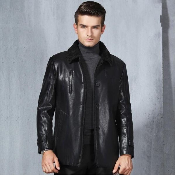 men's leather & faux jackets winter clothes lapel fur coats for men casual plus thick warm outerwear mens business jacket, Black
men's leather & faux jackets winter clothes lapel fur coats for men casual plus thick warm outerwear mens business jacket, Black