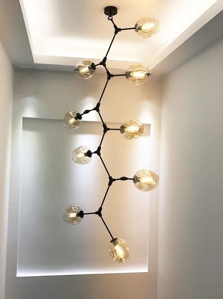 modern long chandelier vertical black gold body big size molecule light suspension stair bedroom glass bubble chandeliers
modern long chandelier vertical black gold body big size molecule light suspension stair bedroom glass bubble chandeliers