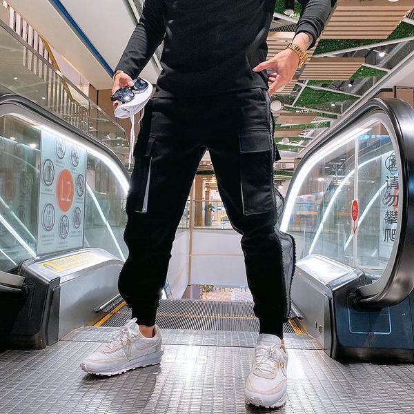 fashion men's pants 2021 runway luxury european design party style clothing, Black 
fashion men's pants 2021 runway luxury european design party style clothing, Black
