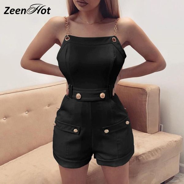 women's jumpsuits & rompers metal sling button slim fit playsuit sleeveless backless solid color short jumpsuit elegant casual set, Black;white
women's jumpsuits & rompers metal sling button slim fit playsuit sleeveless backless solid color short jumpsuit elegant casual set, Black;white