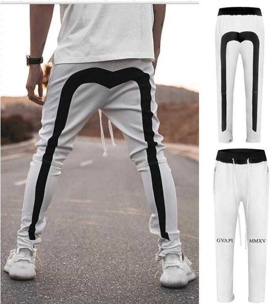men's pants guapi high street u-shaped pants embroidered sports pants, Black 
men's pants guapi high street u-shaped pants embroidered sports pants, Black