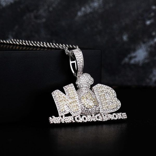 hip hop letter money bag figure pendant necklace pave cubic zircon iced out jewelry 24" stainless steel rope chain necklaces, Silver
hip hop letter money bag figure pendant necklace pave cubic zircon iced out jewelry 24" stainless steel rope chain necklaces, Silver