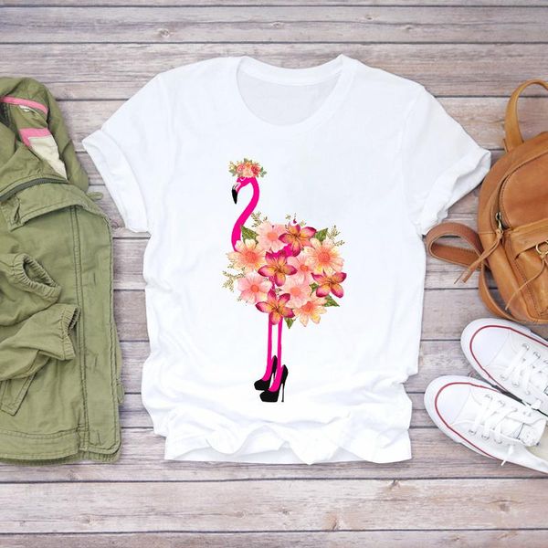 women's t-shirt women 2021 cartoon flamingo elegant flower cute summer fruit shirt ladies womens t-shirts t graphic female tee, White
women's t-shirt women 2021 cartoon flamingo elegant flower cute summer fruit shirt ladies womens t-shirts t graphic female tee, White