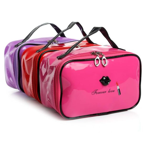 cosmetic bags & cases ladies wash bag patent leather pure color pu convenient storage makeup womens
cosmetic bags & cases ladies wash bag patent leather pure color pu convenient storage makeup womens